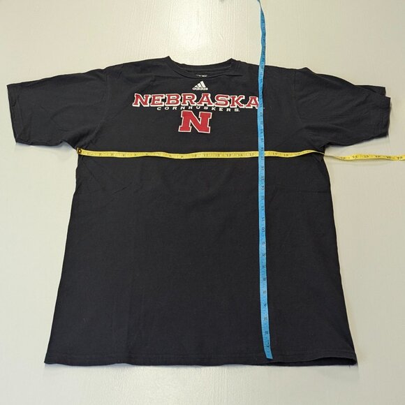 Adidas Nebraska Cornhuskers Black Sze Large Tee Short Sleeved - Picture 5 of 6